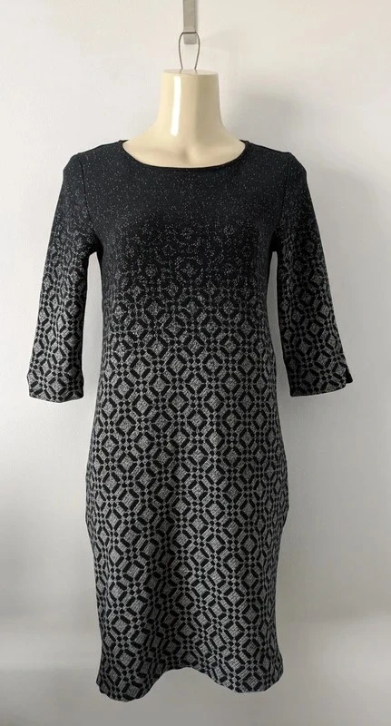 Robe noire et grise manches 3/4 - Ninati - taille 36