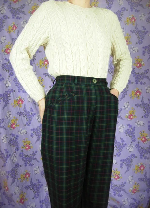 pantalon vintage tartan coupe taille haute en laine mélangée, brand: Vintage Dressing, condition: Very good, size: XL / 42 / 14, €34.00, €36.40 includes Buyer Protection Pro