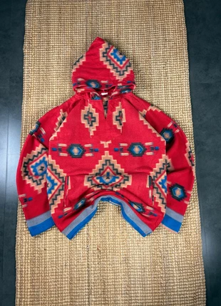 Sweat Polaire à Capuche Rouge Motifs Aztèques, Funky Fleece Vintage Taille L, brand: Vintage Dressing, condition: Very good, size: L / 40 / 12, €20.00, €21.70 includes Buyer Protection Pro