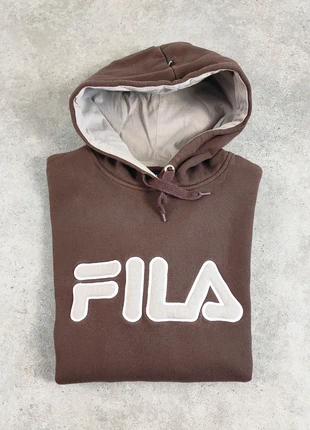 Sweat à Capuche pull Hoodie Fila | Marron + Gros Logo central | S, marke: FILA, zustand: Sehr gut, größe: S / 36 / 8, 20,00 €, 21,70 € inklusive Vinted-Käuferschutz