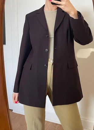Vintage 90s Dorothy Perkins plum structured blazer jacket - size 12 burgundy brown blazer, brand: Dorothy Perkins, condition: Very good, size: L / UK 16-18, £11.00, £12.25 includes Buyer Protection