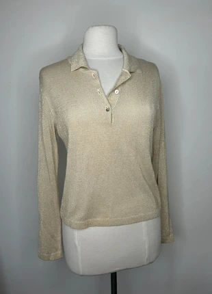 Pull Col V Marron/Doré en Maille Agnès B Taille 36/38 M, marke: Agnes b, zustand: Sehr gut, größe: M / 38 / 10, 35,00 €, 37,45 € beinhaltet Vinted-Käuferschutz Pro