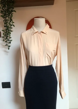 Camicia in pura seta color cipria – taglia M/L, marque: Vintage Dressing, état: Bon état, taille: M / 38 / 10, 12,00 €, 13,30 € Protection acheteurs incluse