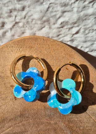 #boucles d'oreilles #fleurs #acier inoxydable #femme #pampilles #doré #marron #automne#vinted, marque: Fait Main, état: Neuf avec étiquette, 6,00 €, 7,00 € Protection acheteurs incluse