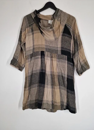Masai blouse size M Brown black check shirt top tunic 3/4 sleeve, brand: Masai, condition: Very good, size: M / UK 12-14, £4.00, £4.90 includes Buyer Protection Pro
