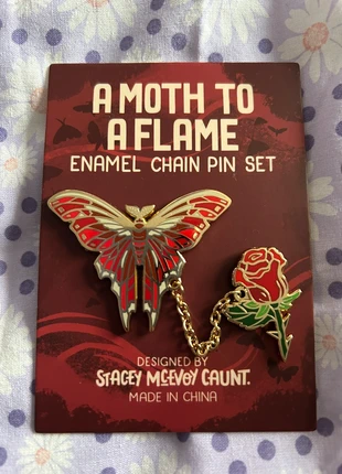 A Moth To A Flame Chain Pin Set, brand: illumicrate, condition: New with tags, £4.00, £4.90 includes Buyer Protection