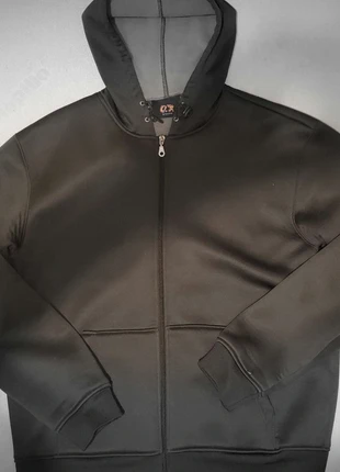 Veste zippée capuche surpiquée type polaire, apparence Néoprène, typée teuffeur, marque: Openfield, état: Bon état, taille: XL, 9,00 €, 10,15 € Protection acheteurs incluse