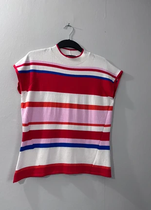 Marks & Spencer Red/White Striped Shorts Sleeveless Jumper/Cardigan Uk 16, brand: Marks & Spencer, condition: Very good, size: XXL / 16, £6.99, £8.04 includes Buyer Protection