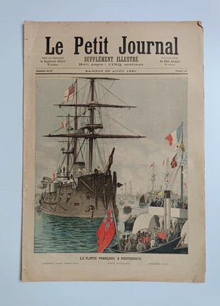 Le petit journal n°40 29 août 1891 La flotte française à Portsmouth, brand: le petit journal, condition: Good, €8.00, €9.10 includes Buyer Protection Pro
