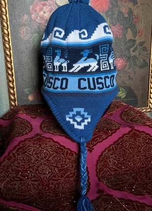 Bonnet traditionnel péruvien Cusco 🇵🇪 Laine & Coton motifs Lama TU, merk: cusco, staat: Nieuw zonder prijskaartje, maat: Universele maat, € 29,00, € 31,15 inclusief Kopersbescherming
