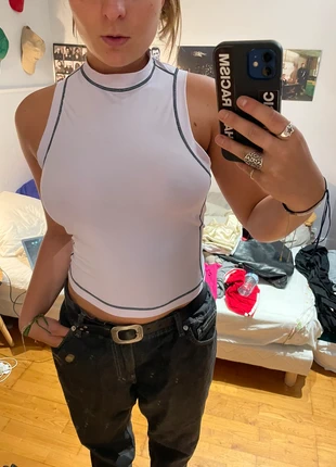 top débardeur blanc traies noir maillot de bain mature top blanco leches negras madura bañador, marke: aucune marque, zustand: Sehr gut, größe: S / 36 / 8, 12,00 €, 13,30 € inklusive Vinted-Käuferschutz