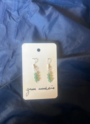 Green aventurine crystal earrings, condition: New with tags, €3.90, €4.80 includes Buyer Protection