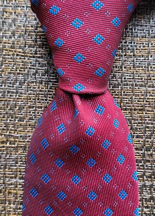 Cravate classique bordeaux à motifs pointillés bleus et blancs, merk: Le grisbi, staat: Heel goed, € 5,00, € 5,95 inclusief Kopersbescherming Pro