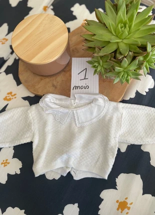 Pull 1 mois, marque: Kiabi, état: Bon état, taille: 1-3 mois / 56 cm, 3,00 €, 3,85 € Protection acheteurs incluse