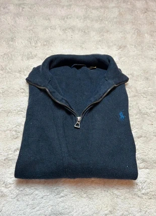 Pull sweat half 1/4 zip Ralph Lauren couleur bleu marine logo bleu taille S en très bon état, brand: Ralph Lauren, condition: Very good, size: S, €49.99, €53.19 includes Buyer Protection