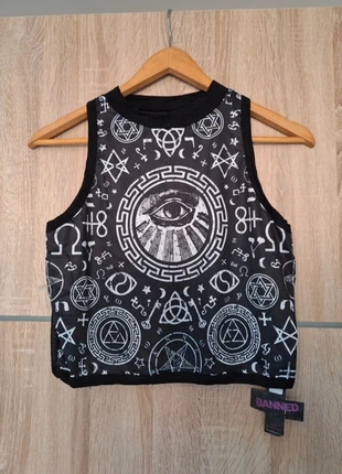 Pixie Crop top - Occult - Banned - Maat L 40, marque: Banned Alternative, état: Neuf avec étiquette, taille: L / 40 / 12, 12,50 €, 13,83 € Protection acheteurs (Pro) incluse