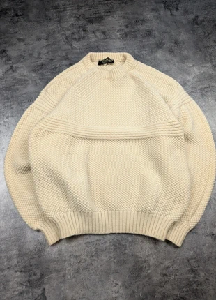 Pull Aran Royal mer Bretagne blanc crème fabriqué en France en pure laine vierge boxy fit - size XS, brand: Vintage Dressing, condition: Very good, size: XS / 34 / 6, €59.00, €62.65 includes Buyer Protection