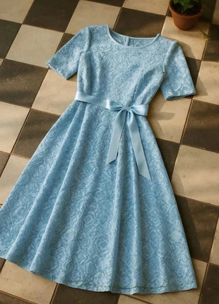 Robe Bleu Ciel Dentelle – Romantique / Vintage Chic / Classy / Cérémonie, brand: Maison Élodiane, condition: Very good, size: M / 38 / 10, €56.99, €60.54 includes Buyer Protection Pro