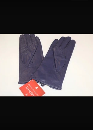 Gants cuir et laine violet, marque: Damskie, état: Neuf avec étiquette, taille: S, 10,00 €, 11,20 € Protection acheteurs incluse