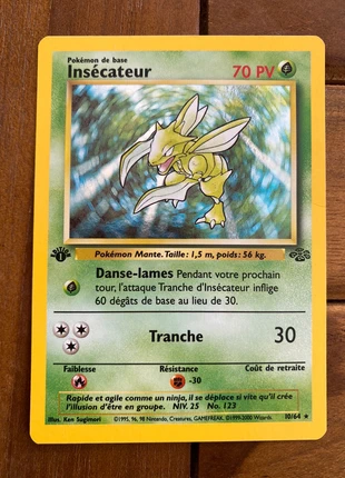 Insécateur 10/64 NM 1ère édition HOLO (PV rouge) - set de base - Wizards 1999, marque: Pokémon, état: Neuf sans étiquette, 150,00 €, 158,20 € Protection acheteurs incluse