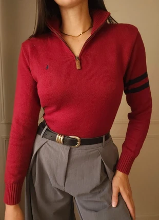 Pull zip Ralph Lauren rouge  - 100% Coton - Luxe, merk: Ralph Lauren, staat: Heel goed, maat: M / 38 / 10, € 69,99, € 74,19 inclusief Kopersbescherming Pro