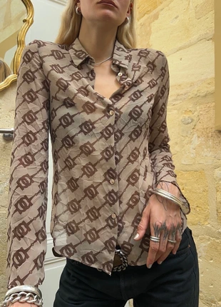 Archive monogram mesh shirt vintage, marque: Vintage Dressing, état: Bon état, taille: S / 36 / 8, 16,50 €, 18,03 € Protection acheteurs incluse