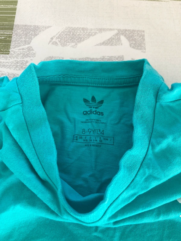 Tee-shirt adidas vert-turquoise en 9 ans (134 cm) - photo numéro 2