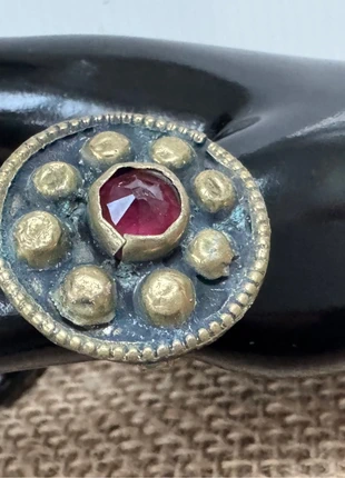 Vintage embossed ring size 8.5/ R, brand: Tribe, condition: Very good, size: 18.5 mm / Q½, £12.00, £13.30 includes Buyer Protection