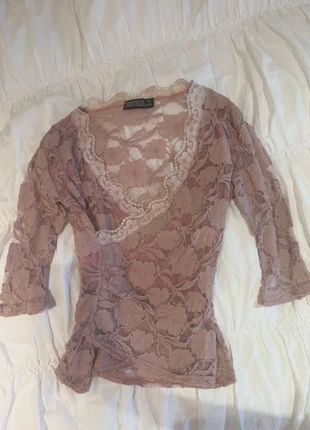 Babydoll Coquette Spitzen Top mit 3/4 Arm, merk: COQUETTE, staat: Heel goed, maat: XS / 34 / 6, € 30,00, € 32,20 inclusief Kopersbescherming