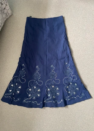 jupe bleue longue évasée, brand: Meggie, condition: Very good, size: M / 38 / 10, €9.00, €10.15 includes Buyer Protection
