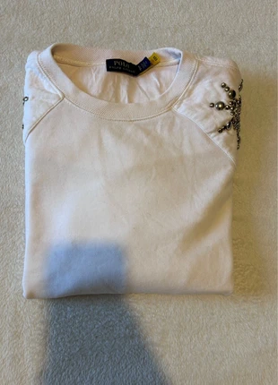 Sweat Ralph Lauren Blanc Taille S Femme - Clous & Diamants Épaules/Dos, brand: Ralph Lauren, condition: Good, size: S / 36 / 8, €15.40, €16.87 includes Buyer Protection