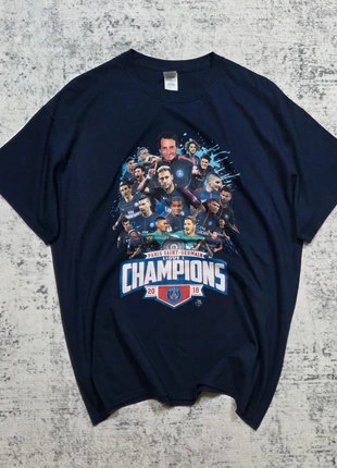Tshirt XL Psg Champions Ligue 1 2018 Bleu Marine Vintage Old Money Retro Collector Y2k, brand: Gildan, condition: Very good, size: XL, €25.00, €26.95 includes Buyer Protection Pro