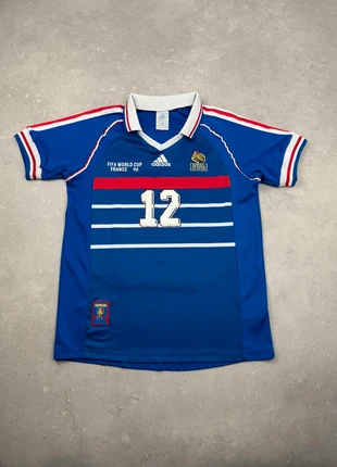 Maillot France - Coupe du Monde 1998 - Thierry Henry #12 - Adidas - Bleu - Taille S, marke: adidas, zustand: Gut, größe: S, 35,00 €, 37,45 € inklusive Vinted-Käuferschutz