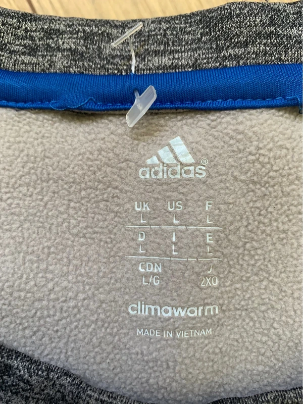 Sweat Adidas gris et bleu Taille L - photo numéro 2