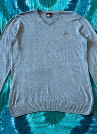 Vintage Y2K Boxy fit surfwear Quiksilver long sleeve Grey Jumper, brand: Quiksilver, condition: Good, size: L, £12.00, £13.30 includes Buyer Protection