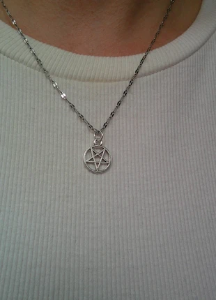 Collier étoile petit pentacle 🌟 ésotérique 🌟 fantaisie alliage zinc acier inoxydable, estado: Muy bueno, 6,00 €, 7,00 € Protección al comprador Pro incluida