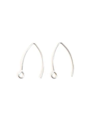 Lot de crochets d'oreilles en acier inox argenté 25x15 mm x10 paires - SBOCR-47, estado: Novo com etiquetas, €4.00, €4.90 inclui Proteção do Comprador Pro