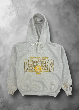 Grey Vintage Starter NFL Green Bay Packers Henley Hoodie Men’s M, brand: Starter, condition: Satisfactory, size: M, £35.00, £37.45 includes Buyer Protection