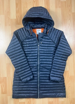 Doudoune légère longue Mammut down jacket Bleu expédition montagne Chaude expédition Capuche L, marca: Mammut, estado: Muito bom, tamanho: L / 40 / 12, €125.00, €131.95 inclui Proteção do Comprador