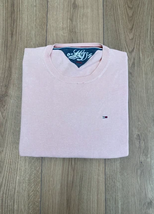 Pull hiver Tommy Hilfiger col rond hiver sweat | rose logo brodé | taille L, brand: Tommy Hilfiger, condition: Satisfactory, size: L, €12.00, €13.30 includes Buyer Protection
