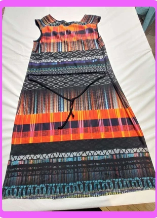 Robe Christine Laure imprimée graphique, coupe droite, taille 2 US(FR 32) - C2, merk: Christine Laure, staat: Nieuw met prijskaartje, maat: XXS / 32 / 4, € 10,00, € 11,20 inclusief Kopersbescherming Pro