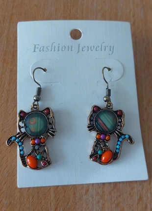Boucles d'oreilles chat, staat: Heel goed, € 2,00, € 2,80 inclusief Kopersbescherming
