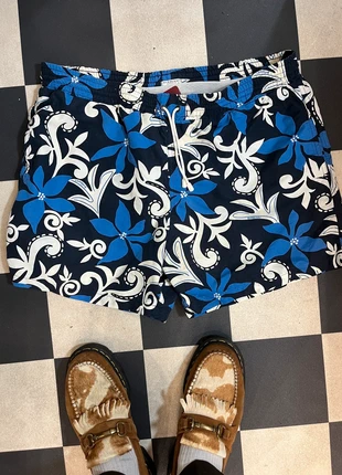 Short de bain maillot Burberry London fleur imprimé floral bleu marine blanc - M, marca: Burberry, estado: Muito bom, tamanho: M, €60.00, €63.70 inclui Proteção do Comprador Pro