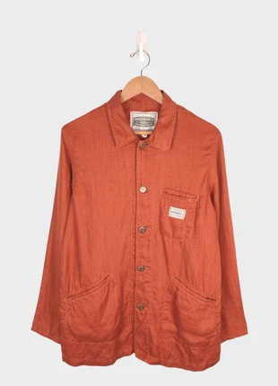 Pherrow's Stormy Blue Men's Orange 100% Linen Chore Jacket, brand: Pherrow‘s, condition: Very good, size: M, £90.00, £95.20 includes Buyer Protection Pro