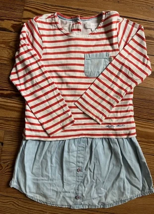 Robe marinière / jean Cadet Rousselle, marca: Cadet Rousselle, estado: Bom, tamanho: 3 anos / 98 cm, €9.00, €10.15 inclui Proteção do Comprador