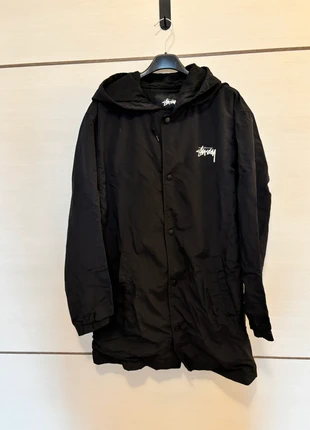 Spolverino Stussy Giacca Nera con Cappuccio e Logo, marca: Stüssy, estado: Muy bueno, tamaño: M, 30,00 €, 32,20 € Protección al comprador incluida