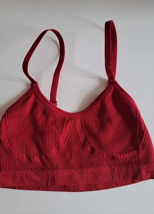 Brassière sport côtelée bordeaux, condition: Very good, size: XS, €2.00, €2.80 includes Buyer Protection
