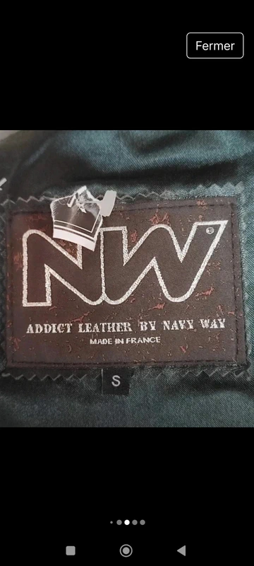 Veste cintrée en cuir d'agneau noir femme Navy Way t s 36 - photo numéro 3