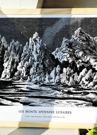 Affiche – Les monts Apennins lunaires (Guillemin, 1877), marque: Art, état: Neuf sans étiquette, 17,90 €, 19,50 € Protection acheteurs (Pro) incluse