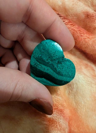 Pendentif coeur malachite, marque: Pierre, état: Neuf sans étiquette, 7,00 €, 8,05 € Protection acheteurs incluse